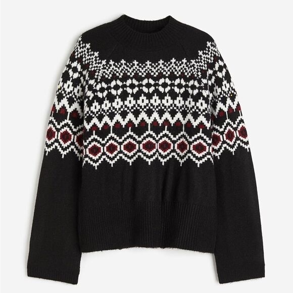 DIVIDED I H&M Jacquard Knit Mockneck Sweater - Picture 1 of 10